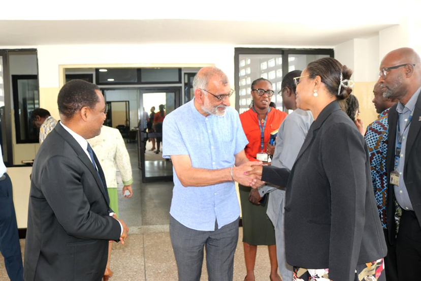 AMCoRE Delegation Interacting with Staff